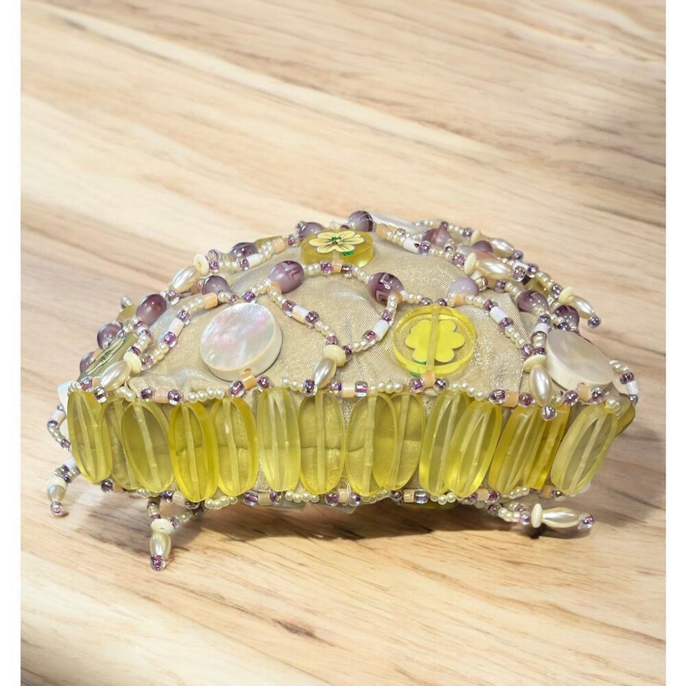 Vintage Mary Frances Beaded Floral Bucket Bag - Picture 3 of 9